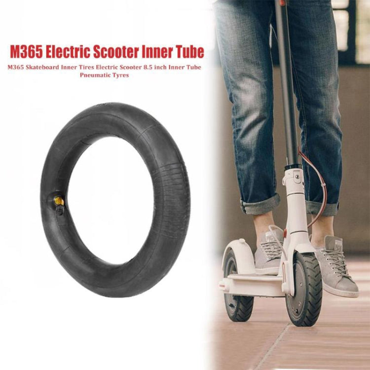 2 PCS For Xiaomi Mijia M365 Electric Scooter 8.5 inch Rubber Padded Tire Inner Tube with Valve Cover(Black) - Accessories & Parts by buy2fix | Online Shopping UK | buy2fix