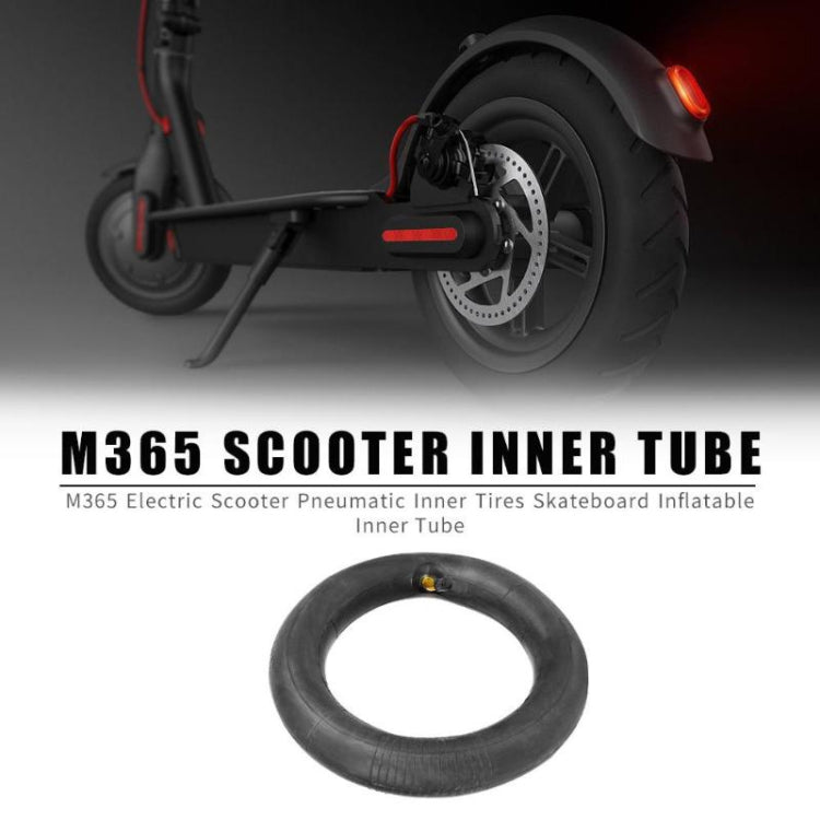 2 PCS For Xiaomi Mijia M365 Electric Scooter 8.5 inch Rubber Padded Tire Inner Tube with Valve Cover(Black) - Accessories & Parts by buy2fix | Online Shopping UK | buy2fix