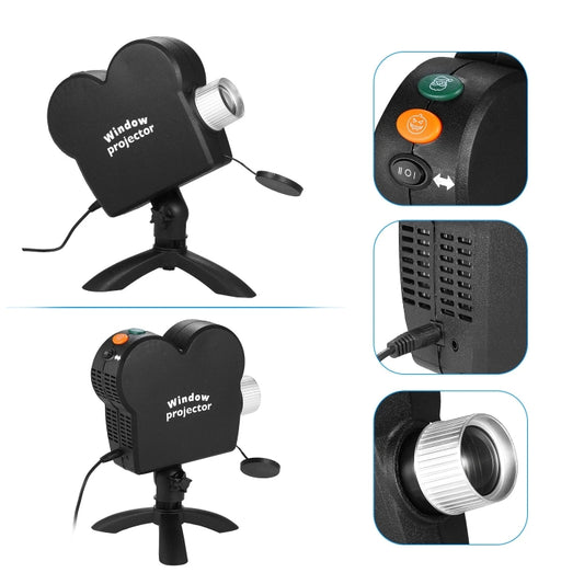Christmas Halloween Laser Projector Mini Window Home Theater Projector, Plug Type:UK Plug by buy2fix