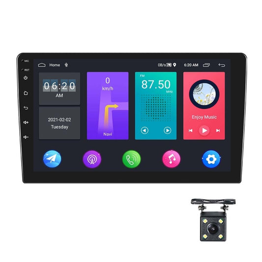 A2798 9 Inch Android WiFi 2+32G Central Control Large screen Universal Car Navigation Reversing Video Player, Style:Standard+4Lights Camera - Car MP3 & MP4 & MP5 by buy2fix | Online Shopping UK | buy2fix