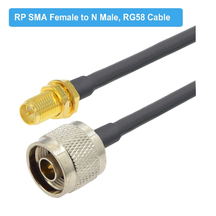 RP-SMA Female To N Male RG58 Coaxial Adapter Cable, Cable Length:5m by buy2fix