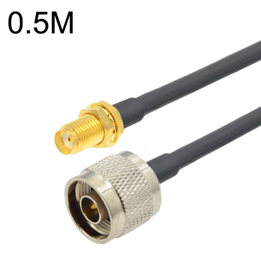 SMA Female To N Male RG58 Coaxial Adapter Cable, Cable Length:0.5m by buy2fix