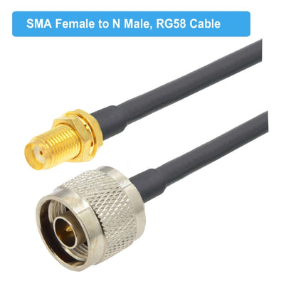 SMA Female To N Male RG58 Coaxial Adapter Cable, Cable Length:1m by buy2fix