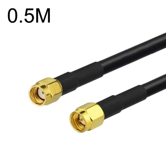 SMA Male To RP-SMA Male RG58 Coaxial Adapter Cable, Cable Length:0.5m by buy2fix