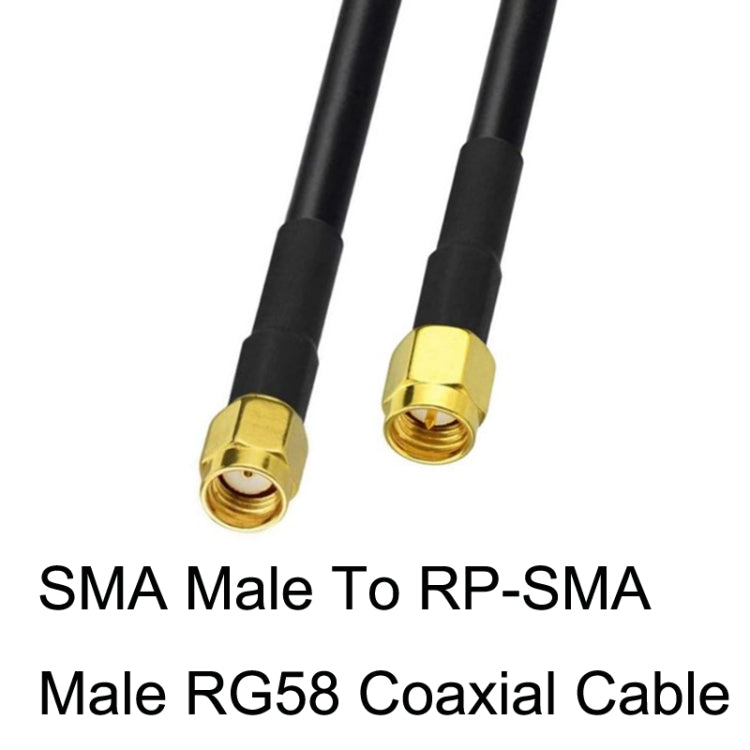 SMA Male To RP-SMA Male RG58 Coaxial Adapter Cable, Cable Length:3m by buy2fix