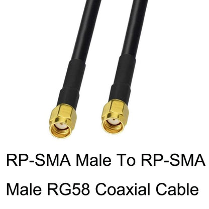 RP-SMA Male To RP-SMA Male RG58 Coaxial Adapter Cable, Cable Length:1m by buy2fix