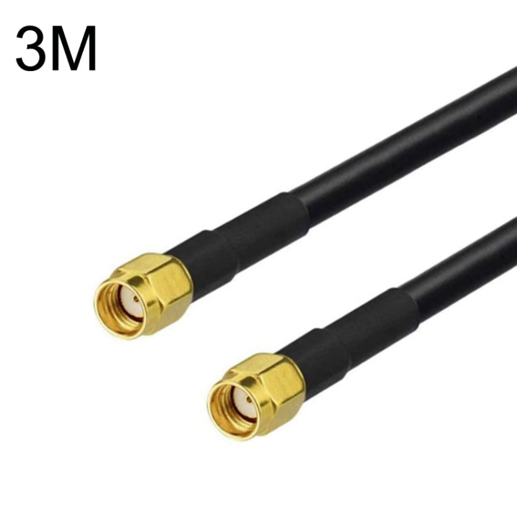 RP-SMA Male To RP-SMA Male RG58 Coaxial Adapter Cable, Cable Length:3m by buy2fix
