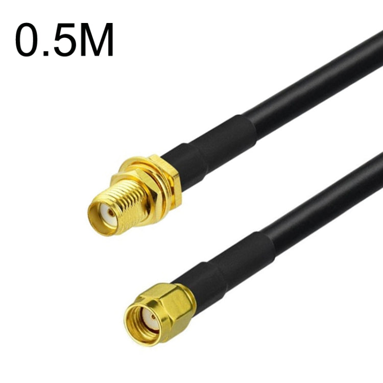 SMA Female To RP-SMA Male RG58 Coaxial Adapter Cable, Cable Length:0.5m by buy2fix