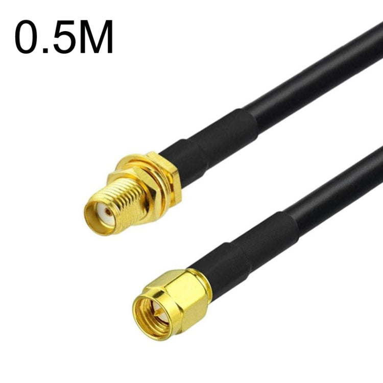 SMA Male To SMA Female RG58 Coaxial Adapter Cable, Cable Length:0.5m by buy2fix