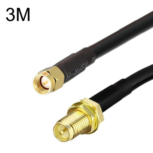 SMA Male To RP-SMA Female RG58 Coaxial Adapter Cable, Cable Length:3m by buy2fix