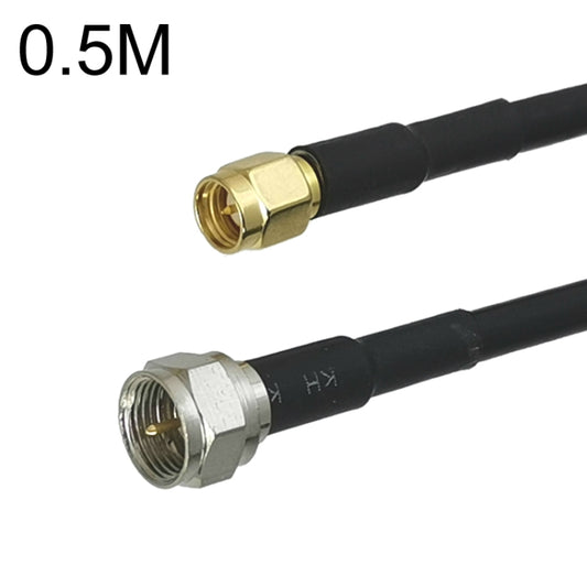 SMA Male To F TV Male RG58 Coaxial Adapter Cable, Cable Length:0.5m by buy2fix