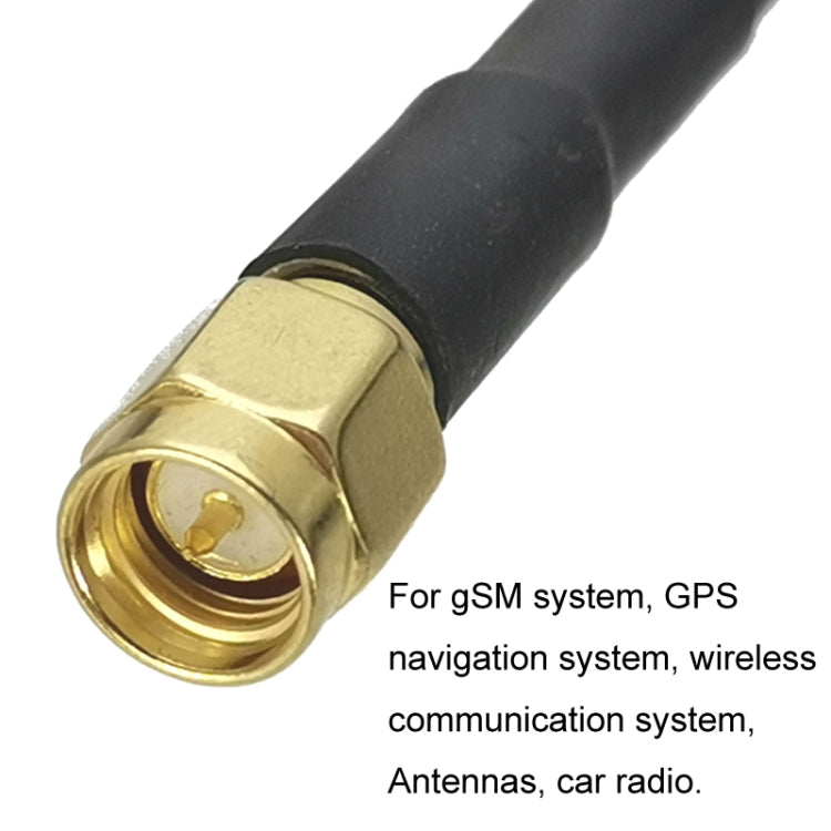 SMA Male To F TV Male RG58 Coaxial Adapter Cable, Cable Length:0.5m by buy2fix