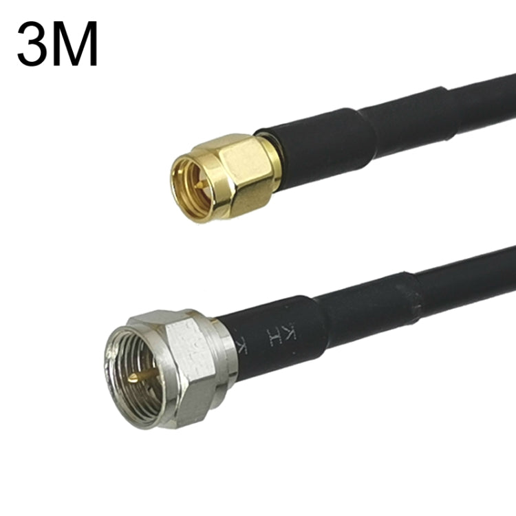 SMA Male To F TV Male RG58 Coaxial Adapter Cable, Cable Length:3m by buy2fix
