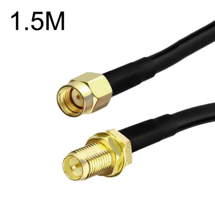 RP-SMA Male To RP-SMA Female RG58 Coaxial Adapter Cable, Cable Length:1.5m by buy2fix