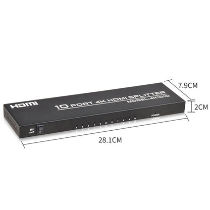 FJGEAR FJ-SM1010 30HZ HDMI 4K HD Audio And Video Splitter, Plug Type:US Plug(Black) - Splitter by FJGEAR | Online Shopping UK | buy2fix