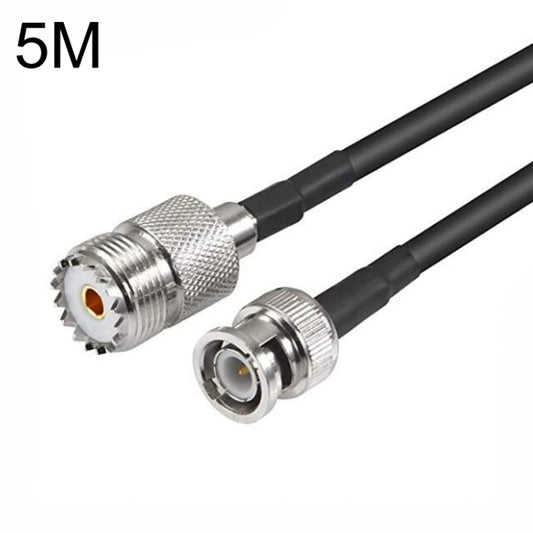 BNC Male To UHF Female RG58 Coaxial Adapter Cable, Cable Length:5m by buy2fix