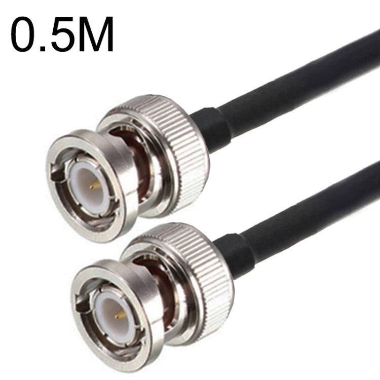 BNC Male To BNC Male RG58 Coaxial Adapter Cable, Cable Length:0.5m by buy2fix