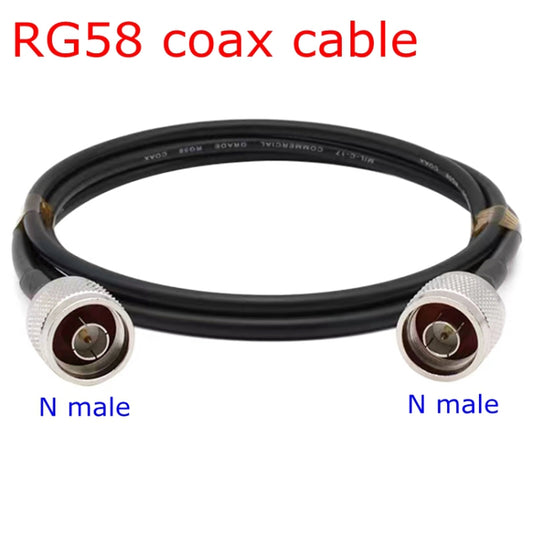 N Male To N Male RG58 Coaxial Adapter Cable, Cable Length:5m by buy2fix