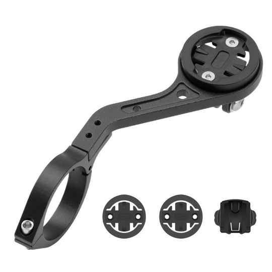 Bicycle Aluminum Alloy Code Table Frame Universal Code Table Extension Flashlight Bracket(Black)