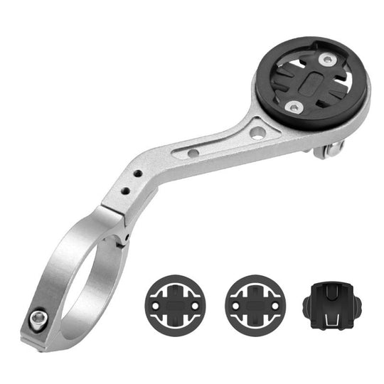 Bicycle Aluminum Alloy Code Table Frame Universal Code Table Extension Flashlight Bracket(Silver)