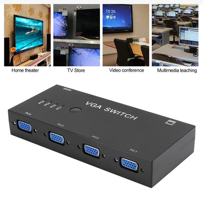 VGA Switcher with Four Inputs and One Output Computer VGA Video Converter by buy2fix