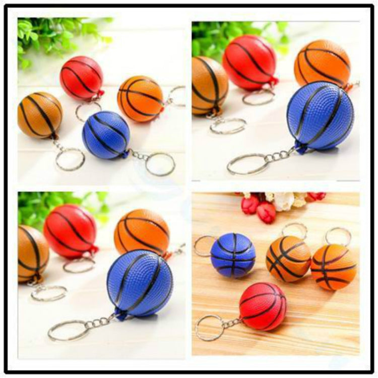 5 PCS Plastic Mini Basketball Keychain Men Car Key Ring Sports Souvenir Holiday Gift Random Color Delivery(As Show) by buy2fix