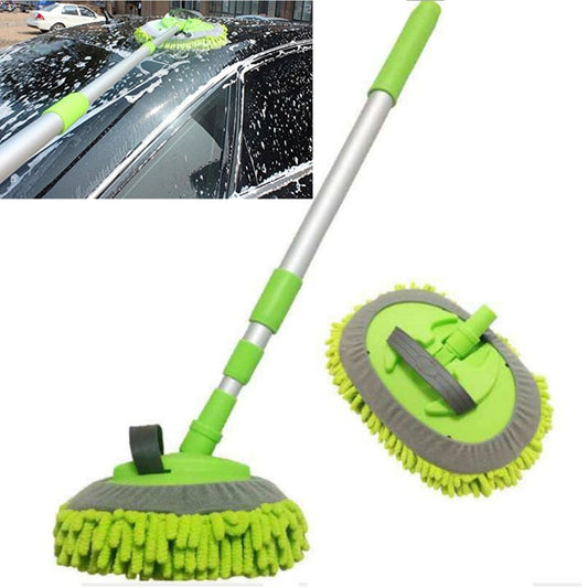 2 PCS Aluminum Alloy Three-section Telescopic Rod Car Wash Cleaning Brush Dusting Tool Dust Mop by buy2fix