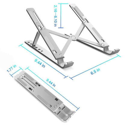 Aluminum Alloy Couch Notebook Mount Sofa Foldable Laptop Stand(Silver) by buy2fix