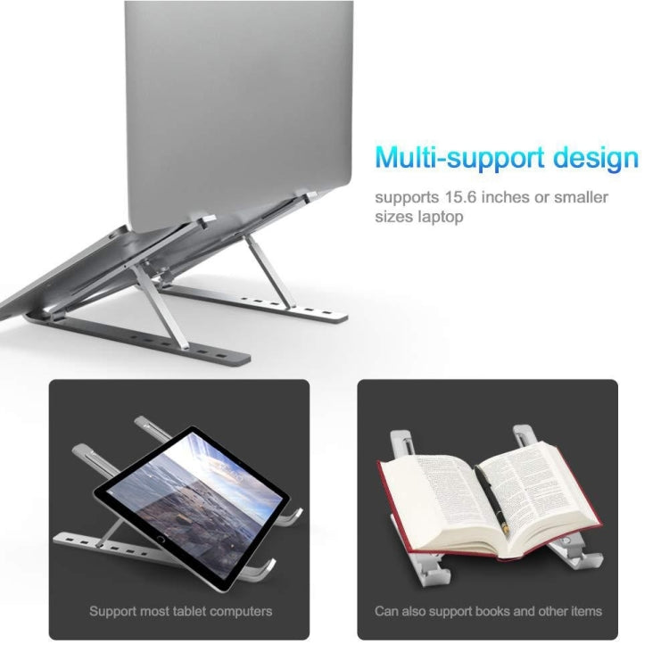 Aluminum Alloy Couch Notebook Mount Sofa Foldable Laptop Stand(Silver) by buy2fix