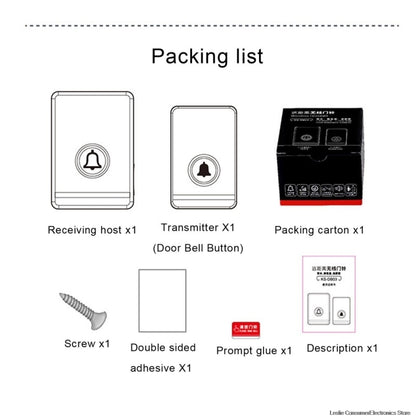 Villa Home Remote Doorbell 48 Classic Music Smart Wireless Doorbell, US Plug - Wireless Doorbell by buy2fix | Online Shopping UK | buy2fix