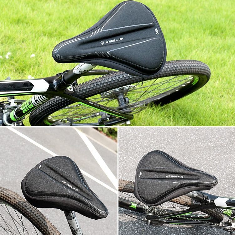 WHEEL UP Mountain Bike Cushion Cover Thicken and Comfortable Soft Bike Widen Sponge Cushion Cover for Four Seasons(L) - Bicycle Saddle by buy2fix | Online Shopping UK | buy2fix