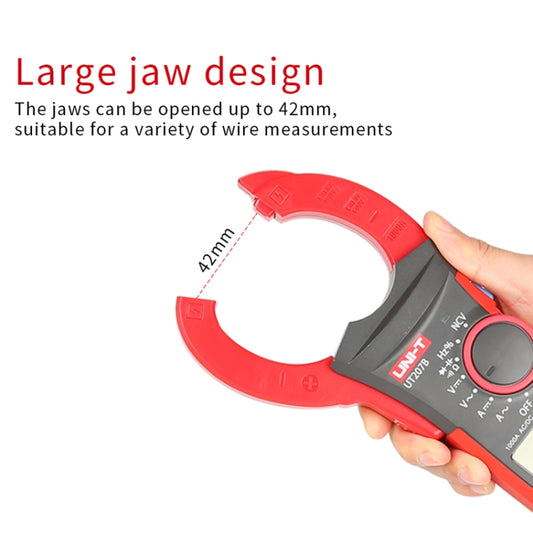 UNI-T UT205E 1000A 42mm Jaw Size Digital Clamp Meter AC DC Voltage Detector - Digital Multimeter by UNI-T | Online Shopping UK | buy2fix