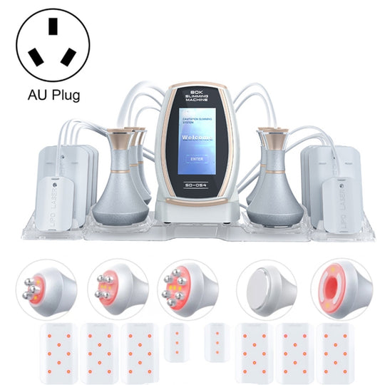 6 In 1  80K Ultrasonic Cavitation Vacuum Radio Frequency Lipo Laser Slimming Machine AU Plug(Gold Edge)