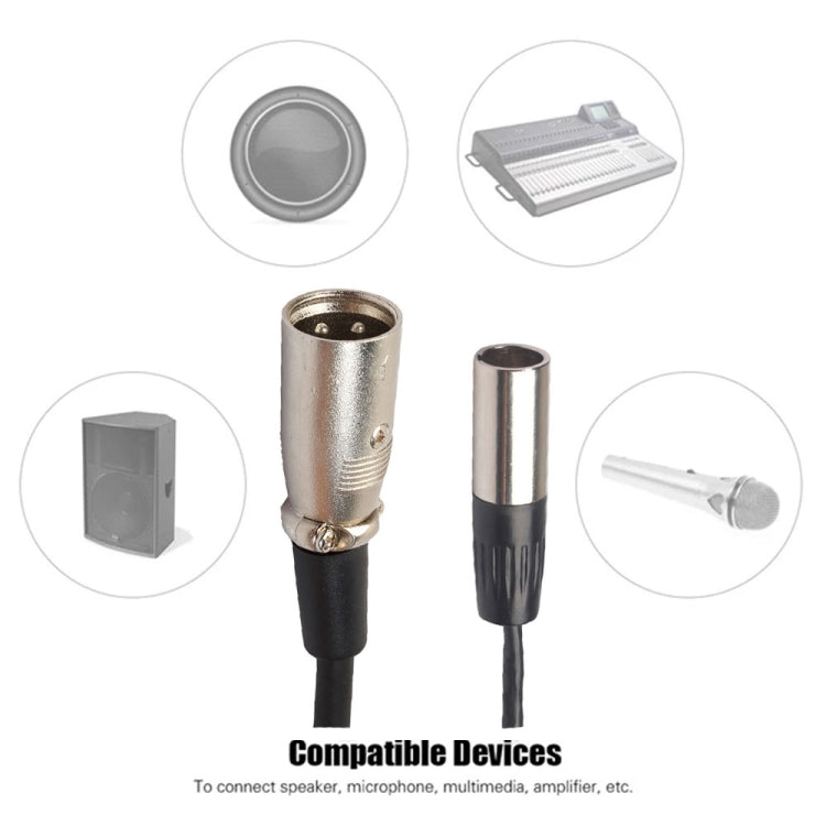 Xlrmini Caron Male To Mini Male Balancing Cable For 48V Sound Card Microphone Audio Cable, Length:1m - Microphone Audio Cable & Connector by buy2fix | Online Shopping UK | buy2fix