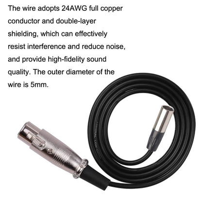 Xlrmini Caron Female To Mini Male Balancing Cable For 48V Sound Card Microphone Audio Cable, Length:2m - Microphone Audio Cable & Connector by buy2fix | Online Shopping UK | buy2fix
