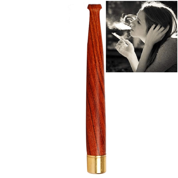 Ladies Twig Pull Rod Filter Can Wash Wood Sandalwood Long Cigarette Holder, Specifications:5 mm Fine Smoke(Red Rosewood A102) by buy2fix