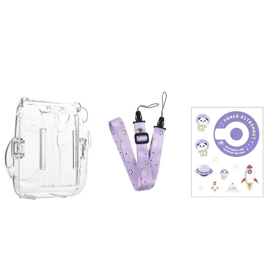 For Fujifilm Instax Mini 11  5sets Storage Case + Shoulder Strap + Sticker 3 In 1 Set(Set 4) - Protective Case by buy2fix | Online Shopping UK | buy2fix