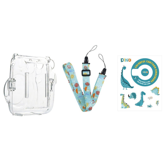 For Fujifilm Instax Mini 11  5sets Storage Case + Shoulder Strap + Sticker 3 In 1 Set(Set 6) - Protective Case by buy2fix | Online Shopping UK | buy2fix