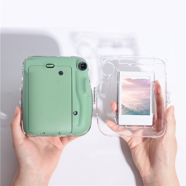 For Fujifilm Instax Mini 11 5sets Storage Case + Shoulder Strap + Sticker 3 In 1 Set(Set 2) by buy2fix