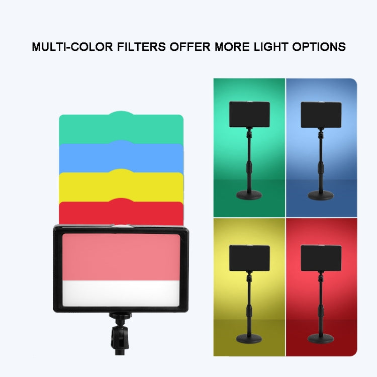 6 Inch 3200-5500K Three-color Temperature Photography Flat-panel Live Fill Light,Spec: 0.5m Bracket - Selfie Light by buy2fix | Online Shopping UK | buy2fix
