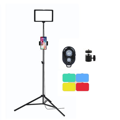 6 Inch 3200-5500K Three-color Temperature Photography Flat-panel Live Fill Light,Spec: 0.5m Bracket +Bluetooth RC - Selfie Light by buy2fix | Online Shopping UK | buy2fix