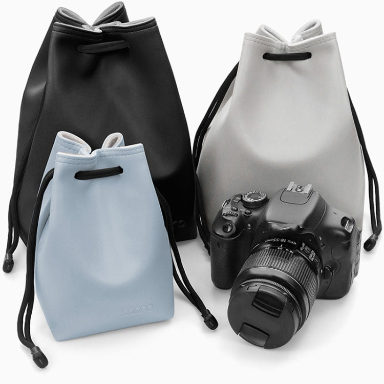 Baona Camera Bag Lens Drawstring Pouch, Size: Large(Gray) - Soft Bag by Baona | Online Shopping UK | buy2fix