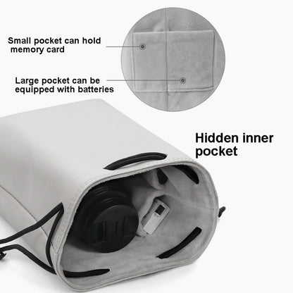 Baona Camera Bag Lens Drawstring Pouch, Size: Large(Gray) - Soft Bag by Baona | Online Shopping UK | buy2fix