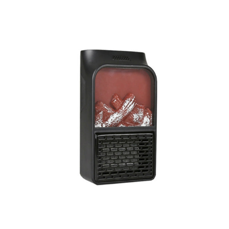 Flame Simulation Mini Portable Desktop Heater, Style:With Remote Control, Plug Type:EU(Black) - Electric Heaters by buy2fix | Online Shopping UK | buy2fix