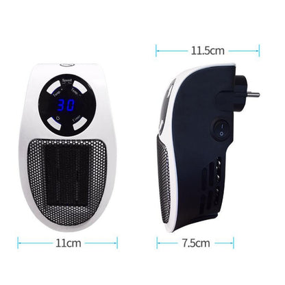 Mini Heater Home Desktop Office Multifunctional Heater, Style:With Remote Control, Plug Type:EU(White) by buy2fix