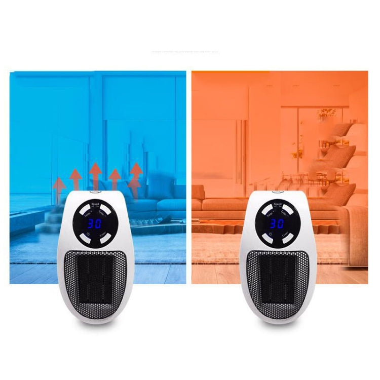Mini Heater Home Desktop Office Multifunctional Heater, Style:Without Remote Control, Plug Type:UK(White) by buy2fix