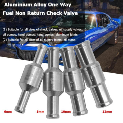 Car Aluminum Alloy Gasoline Fuel Check Valve, Size:M6(Silver) - Engine Fittings by buy2fix | Online Shopping UK | buy2fix