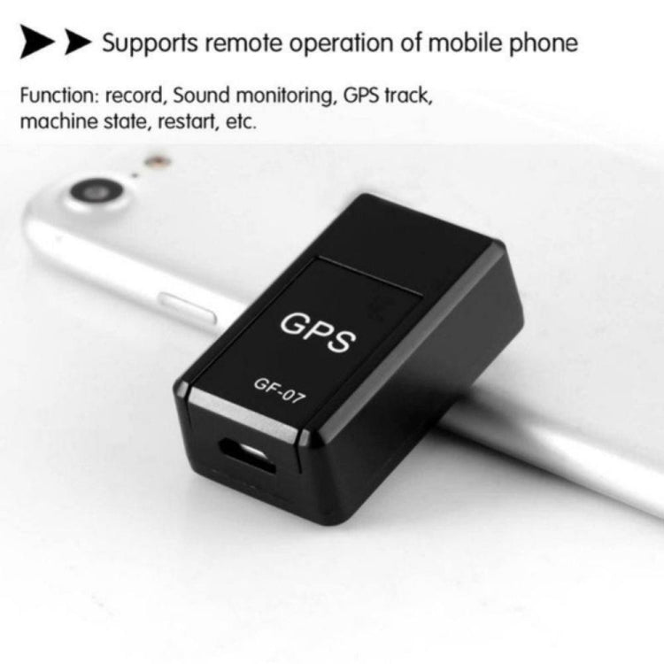 GF07 Mini GPS Tracking Strong Magnetic Locator Voice-controlled Recording Anti-lost Device Only Supports 2G Network(Black) by buy2fix