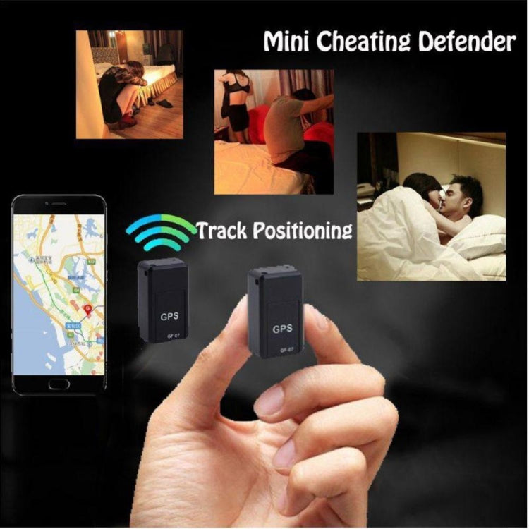 GF07 Mini GPS Tracking Strong Magnetic Locator Voice-controlled Recording Anti-lost Device Only Supports 2G Network(Black) by buy2fix