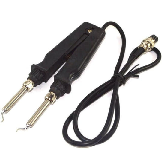 Double Soldering Iron Tweezers 902 Handle Pliers Electric Soldering Iron Clip Soldering Station Accessories(902)